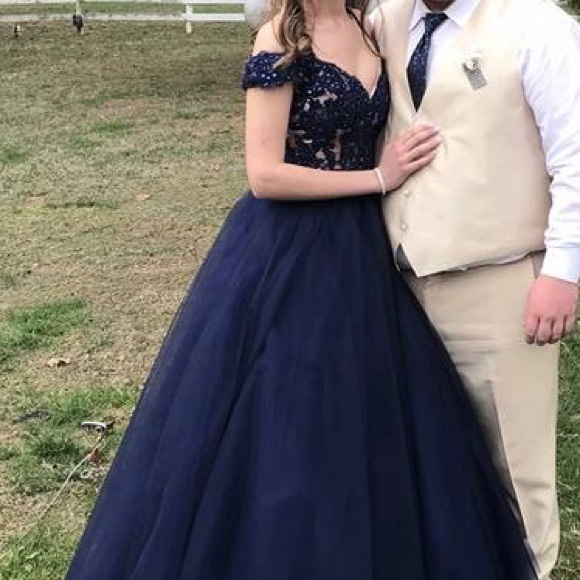 Navy Blue Prom Dress - Picture 1 of 5